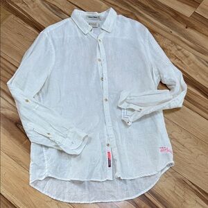 Scotch & Soda white 100 % Linen Men's Shirt